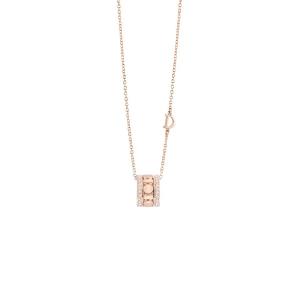 Belle Époque Reel Pink Gold and Diamonds Necklace, 8.3mm